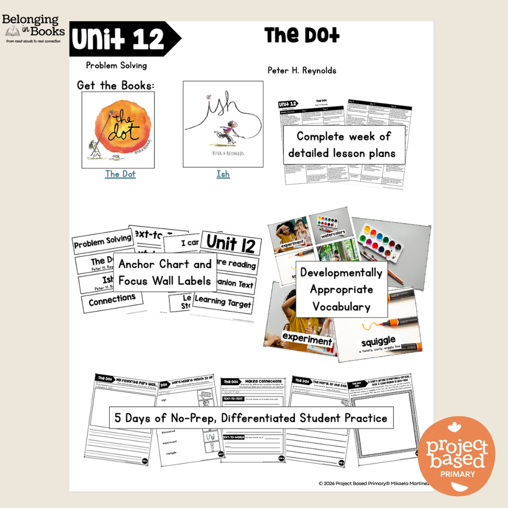 The Dot Belonging in Books™ Reading Comprehension Week-Long Unit