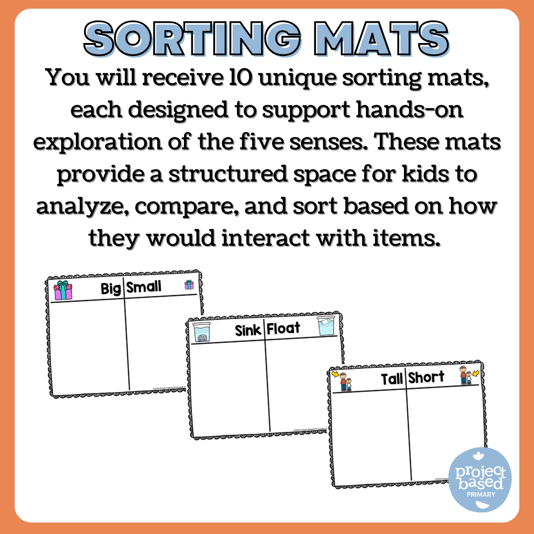 Sensory Five Senses Sorting Mats