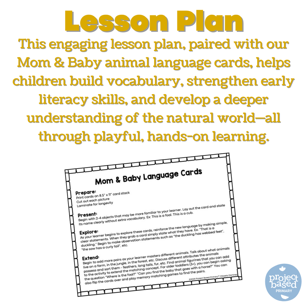 Mom & Baby Animal Matching Cards