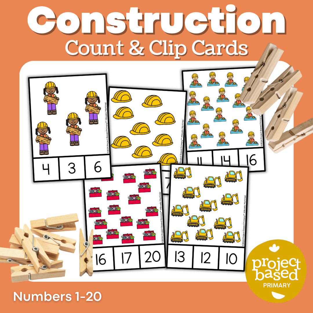 Construction Count and Clip Cards – Project Based Primary