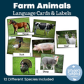 Farm Animal Language Matching Cards Montessori (can use with Safari Ltd figures)