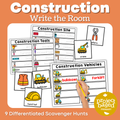 Construction Write the Room Scavenger Hunt