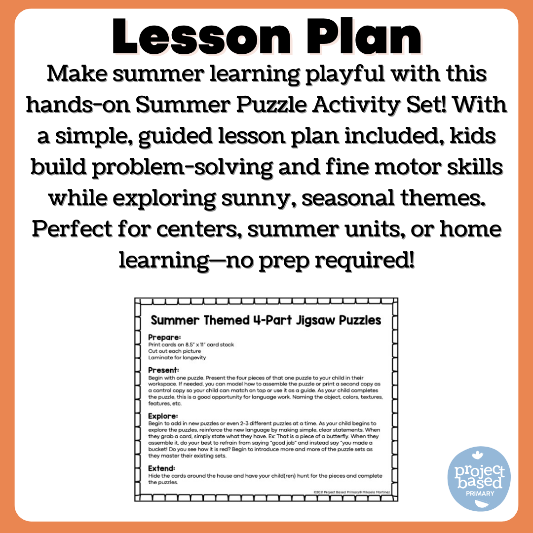 Summer 4 Piece Jigsaw  Puzzles