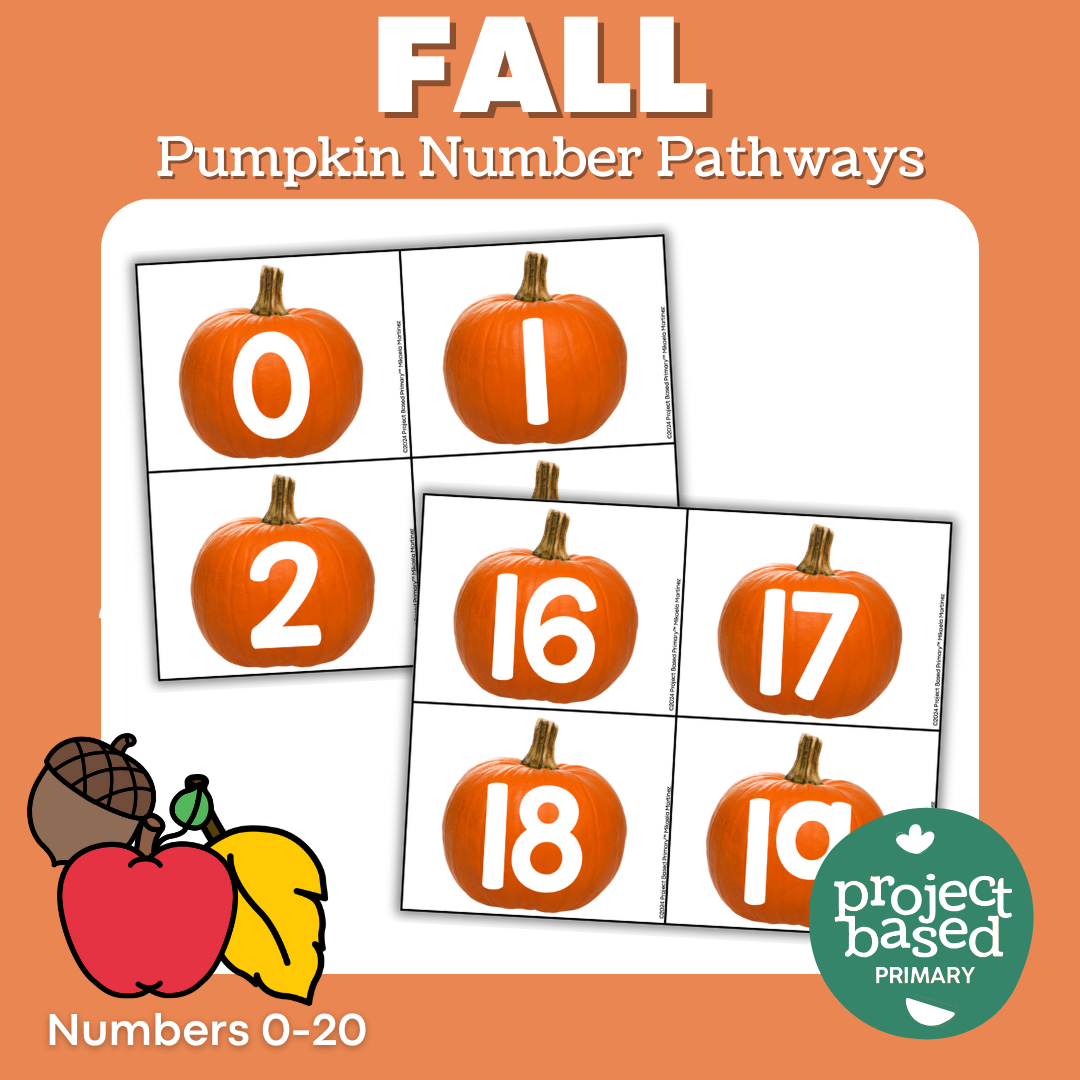 Fall Pumpkin Number Pathway Cards
