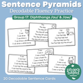 Decodable Sentence Fluency Pyramids Set 17 Diphthongs /au/ and /aw/