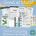 Good at Math® Kindergarten Math Curriculum Unit 4: Comparing Numbers and Length