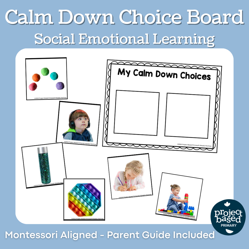 Calm Down Choice Board | Social Emotional Learning