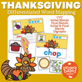 Thanksgiving Word Mapping Segmenting and Encoding