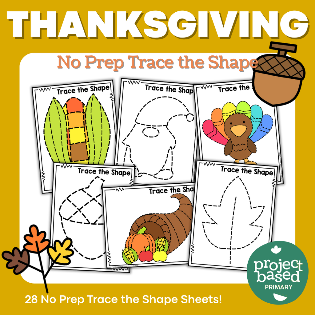Thanksgiving Trace the Shape No Prep Pack
