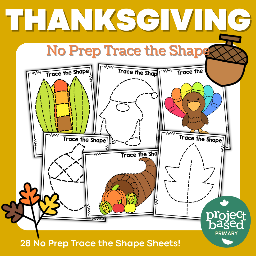 Thanksgiving Trace the Shape No Prep Pack
