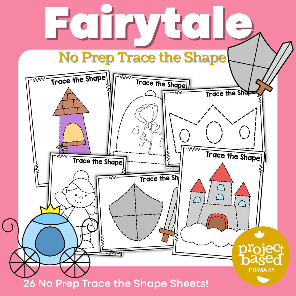 Fairytale Trace the Shape No Prep Pack