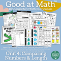 Good at Math® Kindergarten Math Curriculum Unit 4: Comparing Numbers and Length