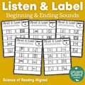 CVC Listen and Label Beginning and Ending Sounds No Prep Pack