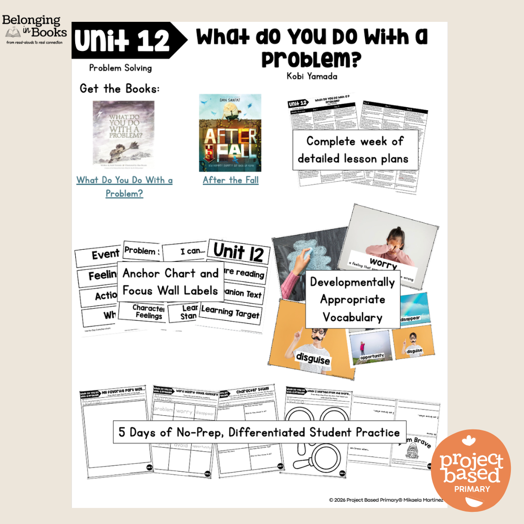 What Do You Do With A Problem? Belonging in Books™ Reading Comprehension Week-Long Unit