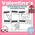 Valentine's Day Beginning Directed Drawing and Coloring