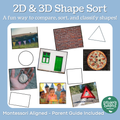 2D & 3D Shape Sort Montessori