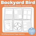 Backyard Birds Nonfiction Book Templates