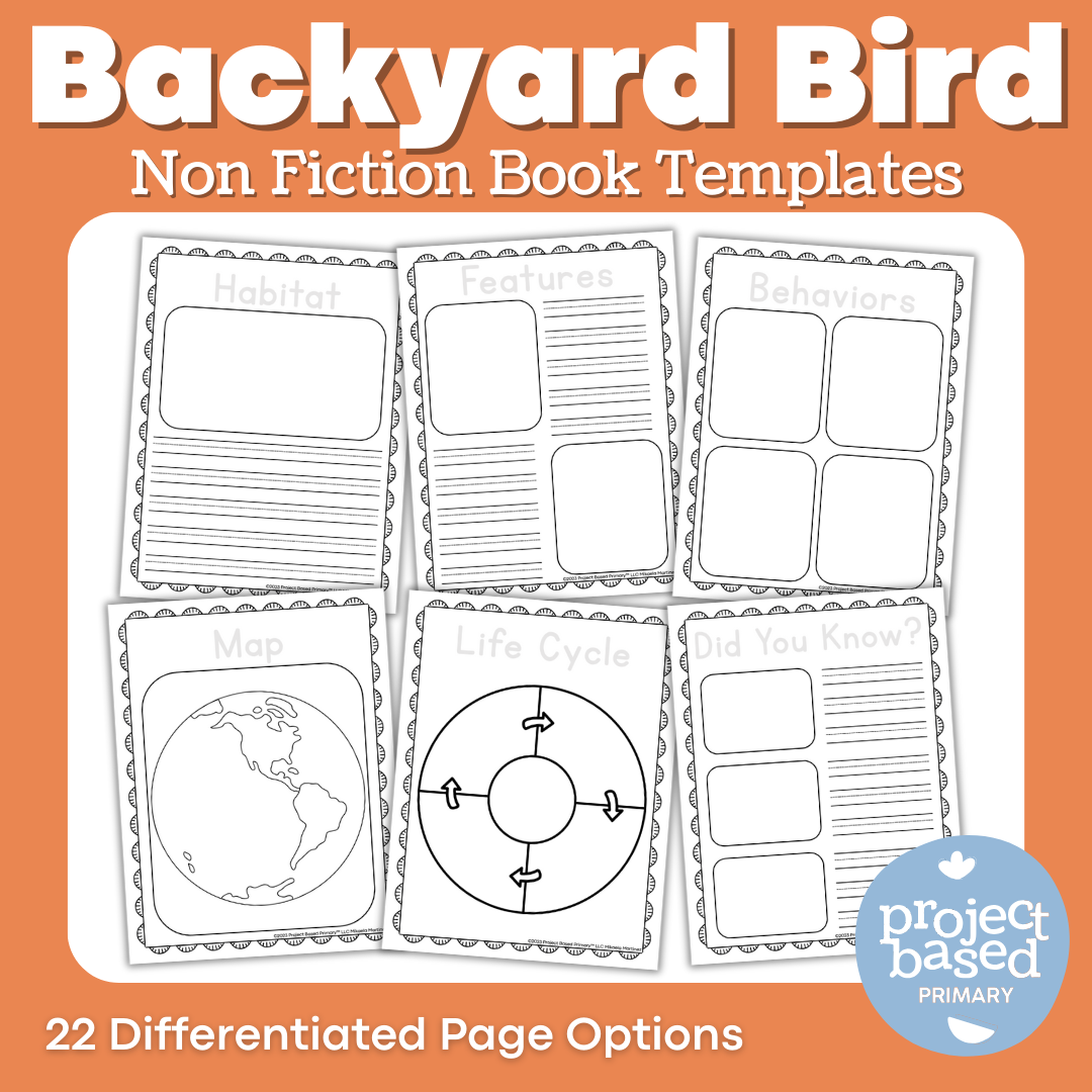 Backyard Birds Nonfiction Book Templates