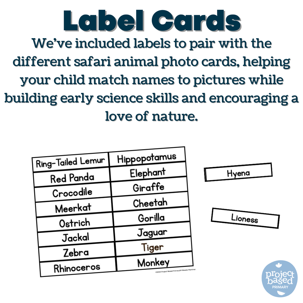 Safari Animal Matching Cards