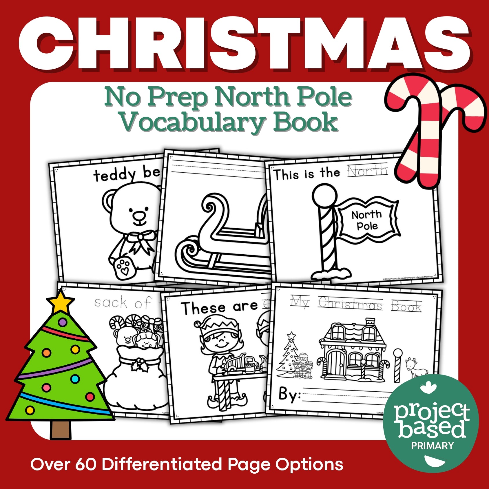 Christmas Vocabulary Books No-Prep and Differentiated