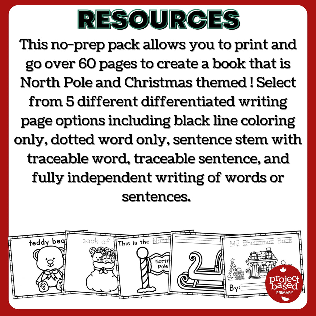 Christmas Vocabulary Books No-Prep and Differentiated