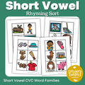 Short Vowel CVC Rhyming Sort