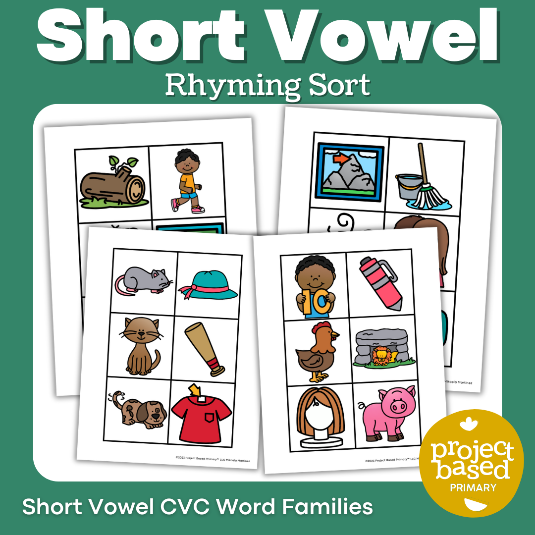 Short Vowel CVC Rhyming Sort