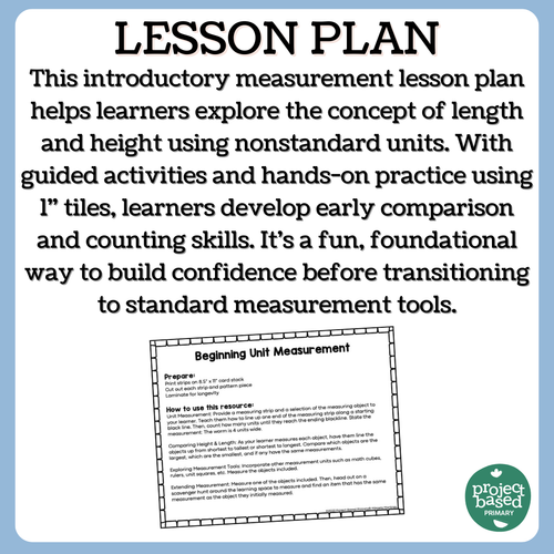 Beginning Unit Measurement | Montessori Aligned