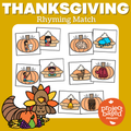 Thanksgiving Rhyming Match