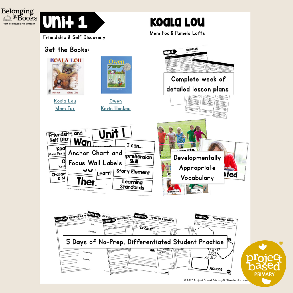 Koala Lou Belonging in Books™ Reading Comprehension Week-Long Unit