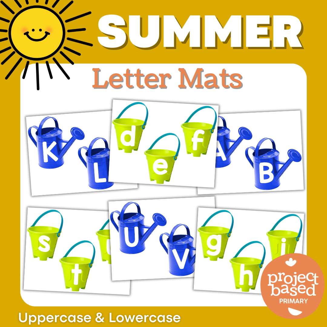 Summer Letter Mats Uppercase and Lowercase