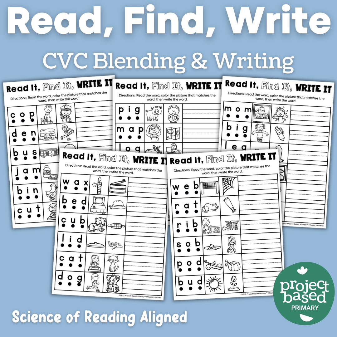 CVC Read Find Write No Prep Pack