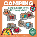 Camping Rhyming Match Long and Short Vowel Word Families