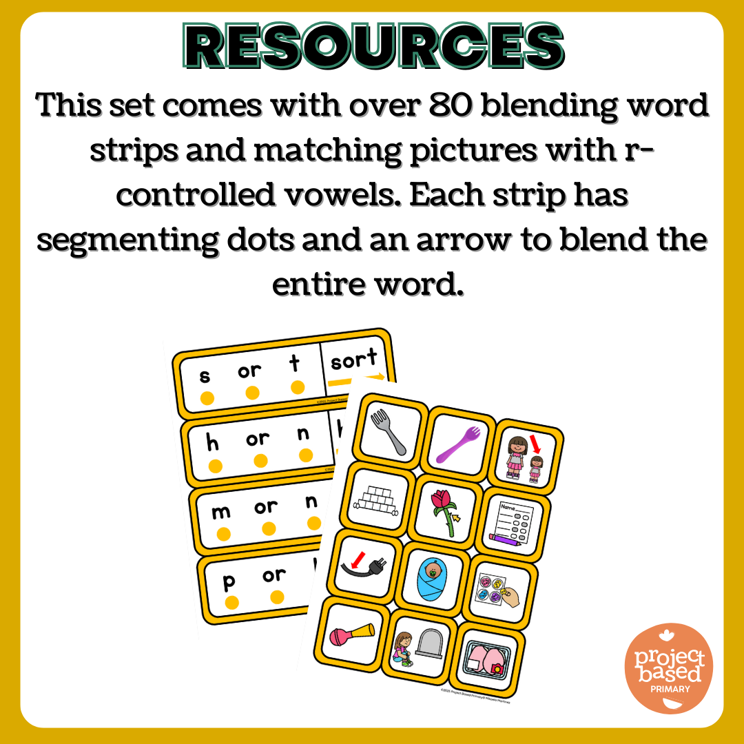 R-Controlled Vowels Blending Decode and Match Strips
