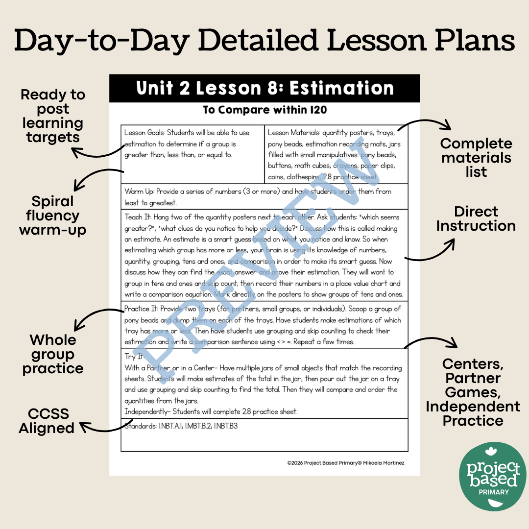 Good at Math® First Grade Unit 2: Comparing, Ordering, & Reasoning