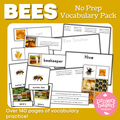 Bees No Prep Vocabulary Pack