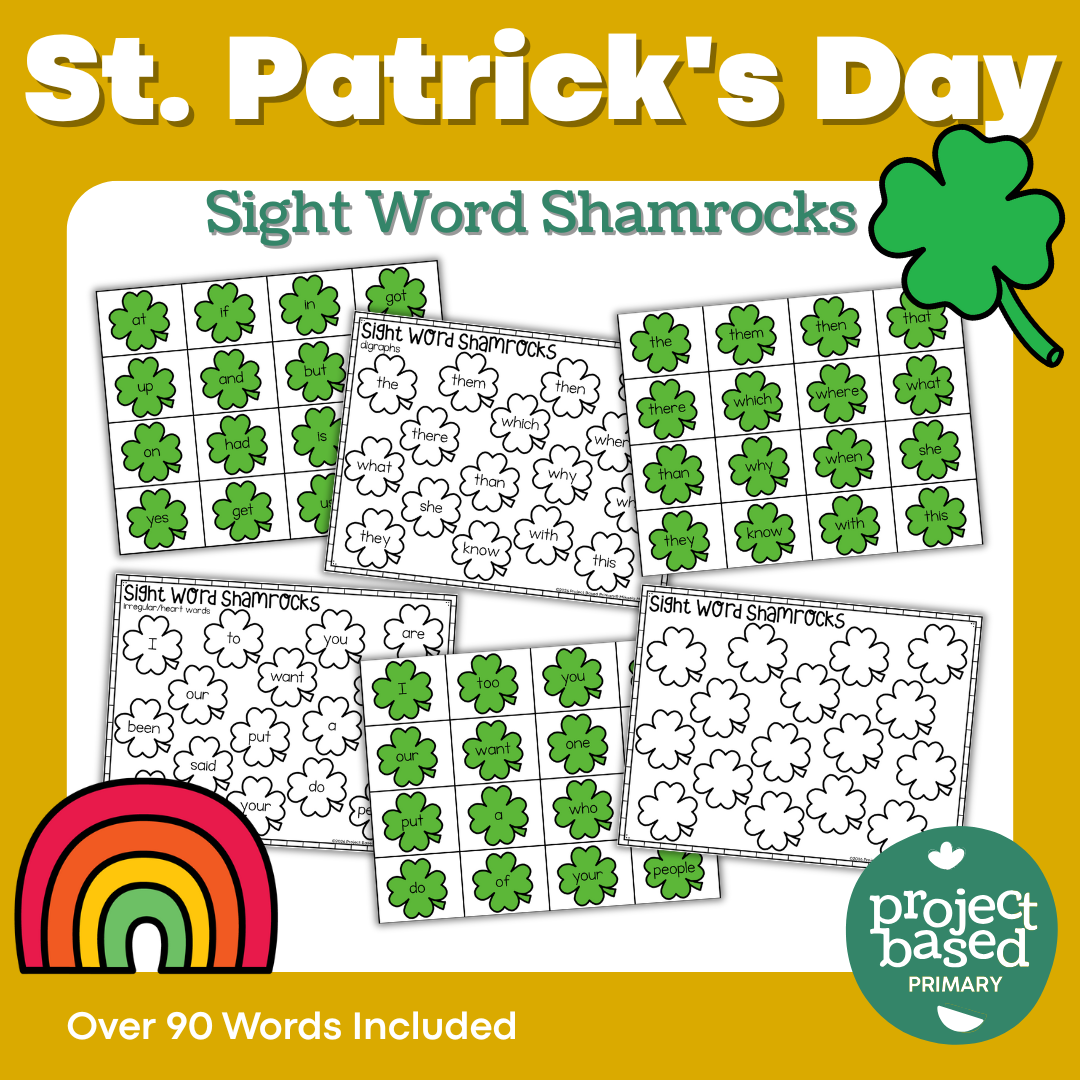 St. Patrick's Day Sight Word Shamrocks