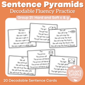 Decodable Sentence Fluency Pyramids Set 21 Hard and Soft C and G
