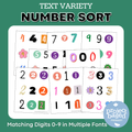 Text Variety Number Sort Number Identification