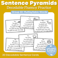 Decodable Sentence Fluency Pyramids Set 22 Multisyllabic Words