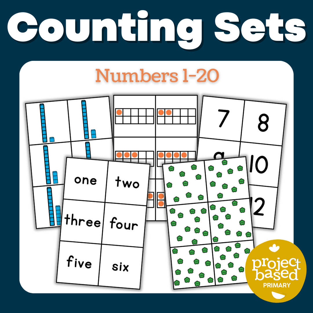 Counting Sets Quantity Match Numbers 1-20
