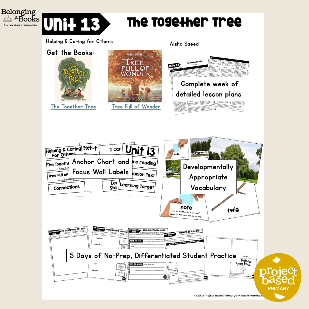 The Together Tree Belonging in Books™ Reading Comprehension Week-Long Unit