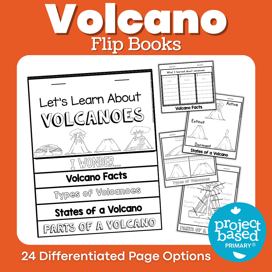 All About Volcanoes Flip Book – Project Based Primary