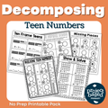 Decomposing Teen Numbers No Prep Pack