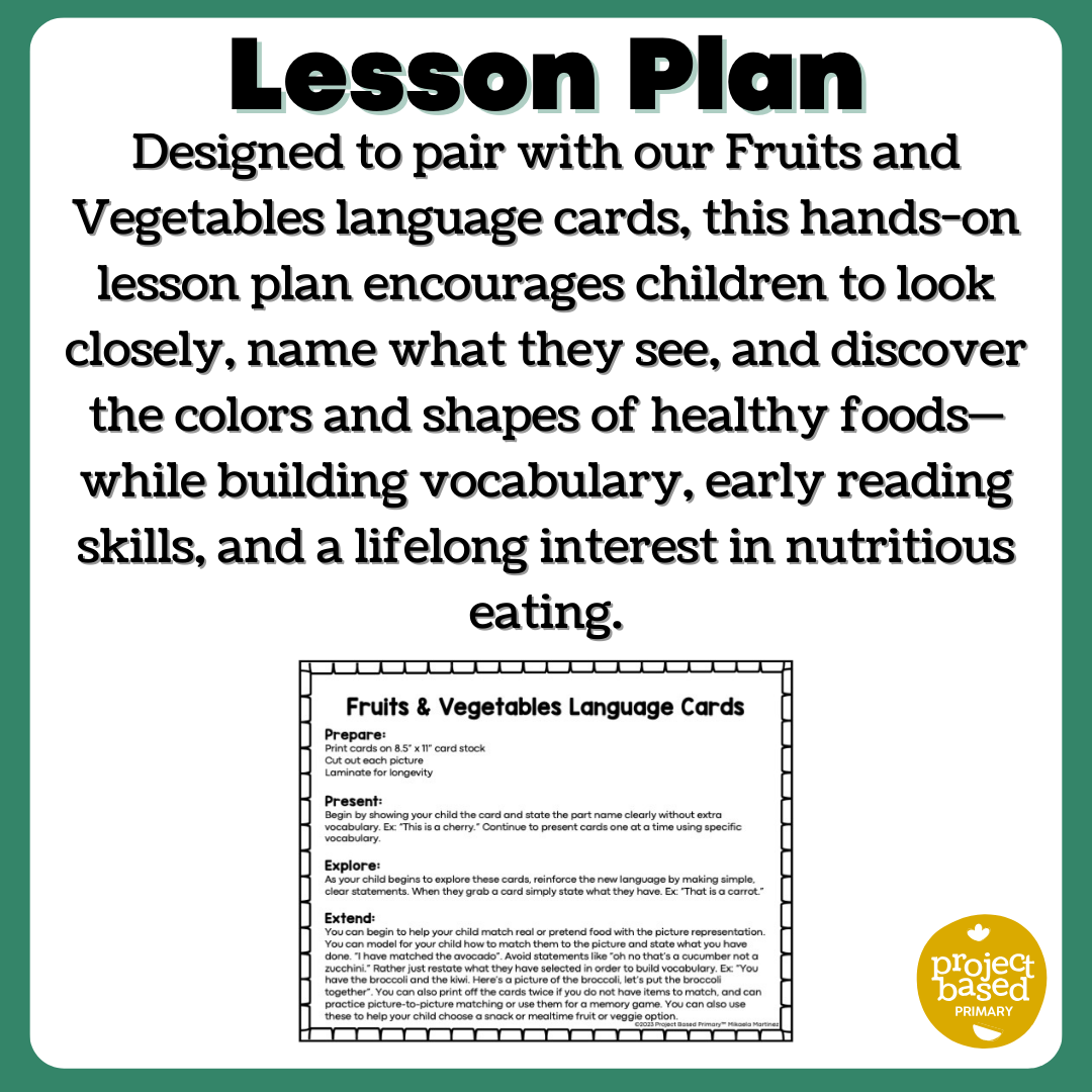 Fruits & Vegetables Matching Cards