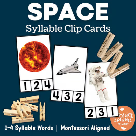 Space Syllable Clip Cards