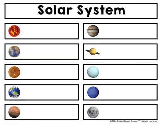 Space Write the Room Scavenger Hunt