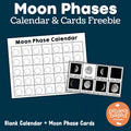 Moon Phase Calendar and Cards FREEBIE