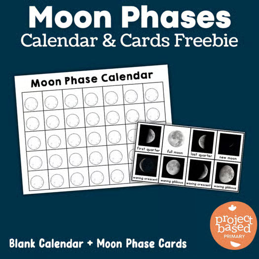 Moon Phase Calendar and Cards FREEBIE