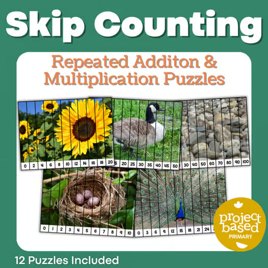 Skip Counting Puzzles | Repeated Addition | Beginning Multiplication